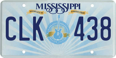 MS license plate CLK438