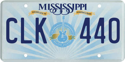 MS license plate CLK440