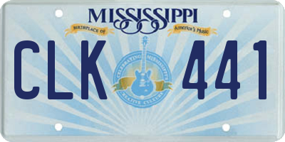MS license plate CLK441