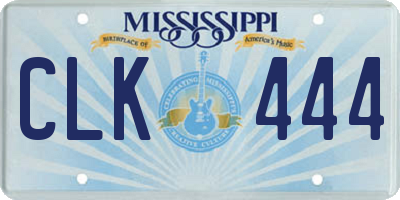 MS license plate CLK444