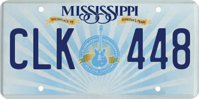 MS license plate CLK448