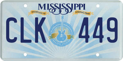 MS license plate CLK449