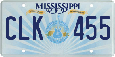 MS license plate CLK455