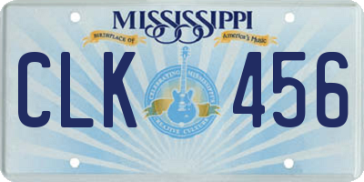 MS license plate CLK456