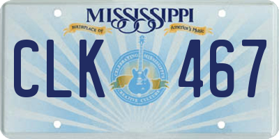 MS license plate CLK467