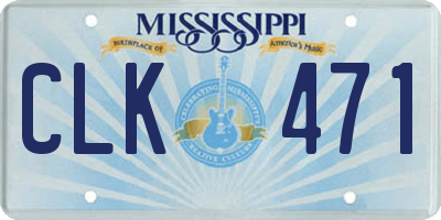 MS license plate CLK471