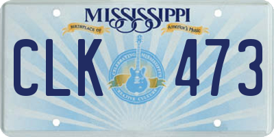 MS license plate CLK473