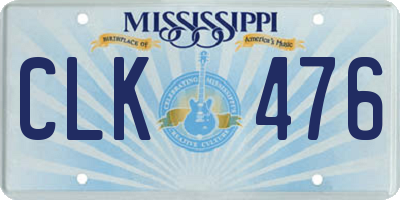 MS license plate CLK476