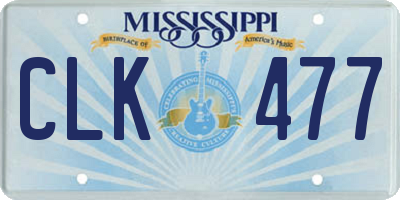 MS license plate CLK477