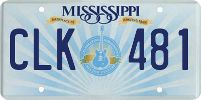 MS license plate CLK481