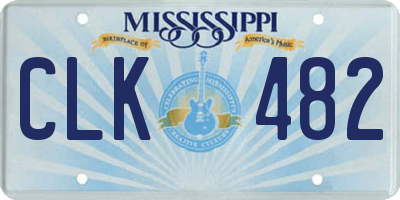 MS license plate CLK482