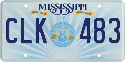 MS license plate CLK483