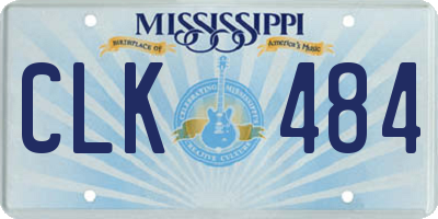 MS license plate CLK484