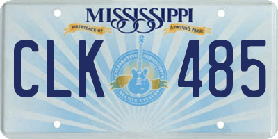 MS license plate CLK485