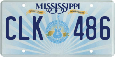 MS license plate CLK486
