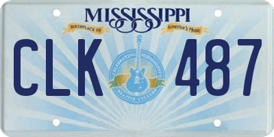 MS license plate CLK487