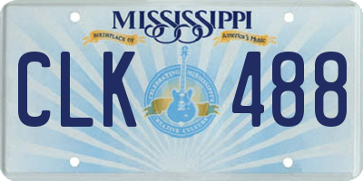 MS license plate CLK488
