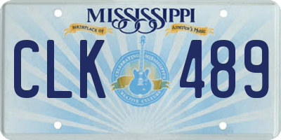 MS license plate CLK489