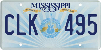MS license plate CLK495