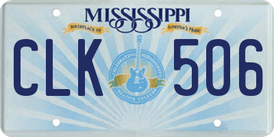 MS license plate CLK506