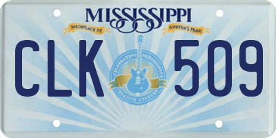 MS license plate CLK509