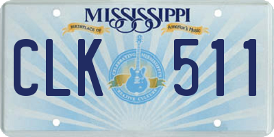 MS license plate CLK511