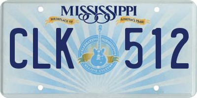 MS license plate CLK512