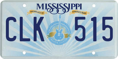 MS license plate CLK515