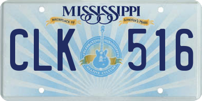 MS license plate CLK516