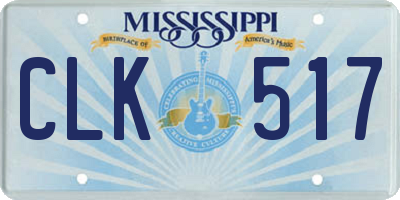 MS license plate CLK517
