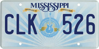 MS license plate CLK526