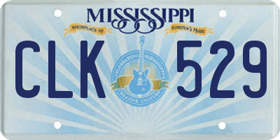 MS license plate CLK529