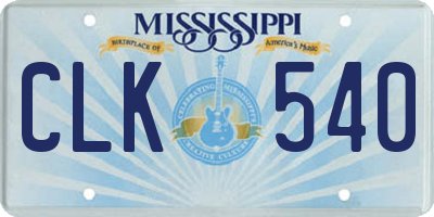 MS license plate CLK540