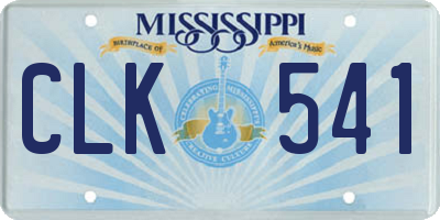 MS license plate CLK541