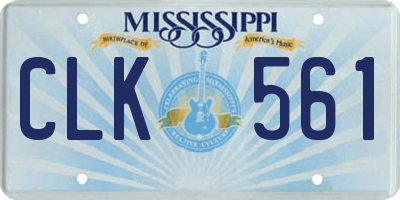MS license plate CLK561