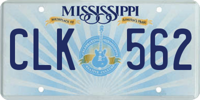 MS license plate CLK562