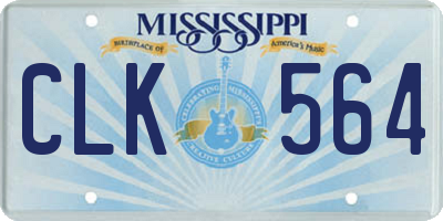 MS license plate CLK564
