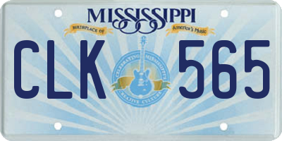 MS license plate CLK565