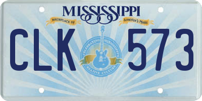 MS license plate CLK573