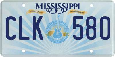 MS license plate CLK580