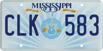 MS license plate CLK583