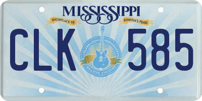 MS license plate CLK585