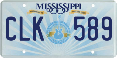 MS license plate CLK589