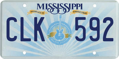 MS license plate CLK592