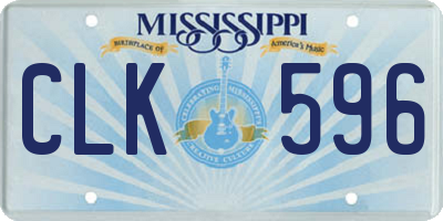 MS license plate CLK596