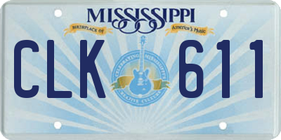 MS license plate CLK611