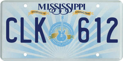 MS license plate CLK612