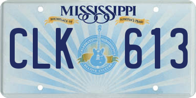 MS license plate CLK613
