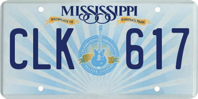 MS license plate CLK617