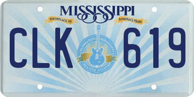 MS license plate CLK619